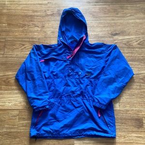 Patagonia Womens Blue Jacket Size Large Lightweight Button Snap Outdoor Hiking